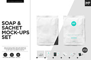 Soap and Sachete 6xMock-ups, a Household Mockup by Mocca Mockups Store (Thumbnail 1 of 11)