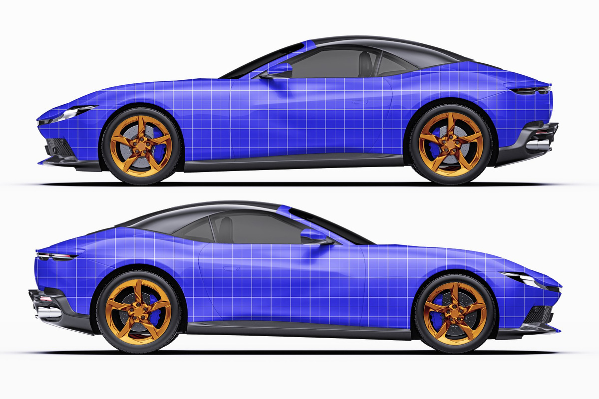 2027 Sport Convertible Mockup Set, an Advertising Mockup by Halal Graphic Studio (Photo 9 of 12)