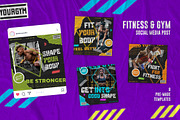 Fitness & GYM Social Media Post, a Social Media Template by itefan Studio (Thumbnail 3 of 4)
