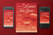 Gradient Lunar New Year Flyer Set, a Flyer Template by Annora Studio (Thumbnail 4 of 6)