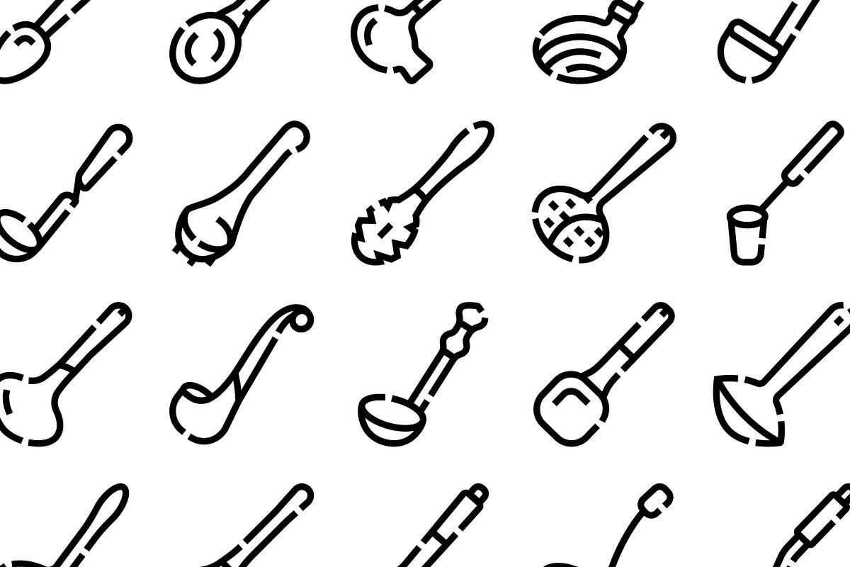 Kitchen utensil icons set for, an Object Graphic by pikepicture (Photo 3 of 3)