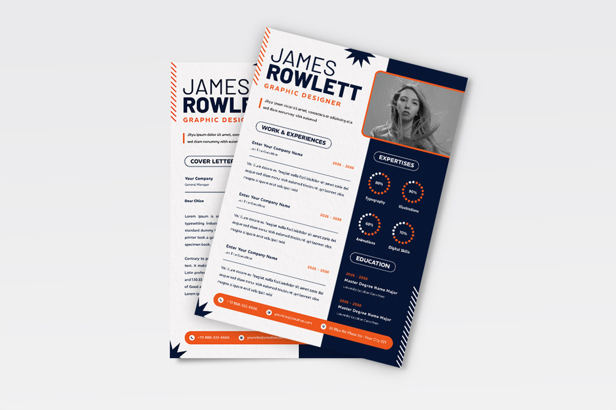 Minimalist Style Resume CV, a Resume Template by iDoodle Studio (Photo 3 of 4)