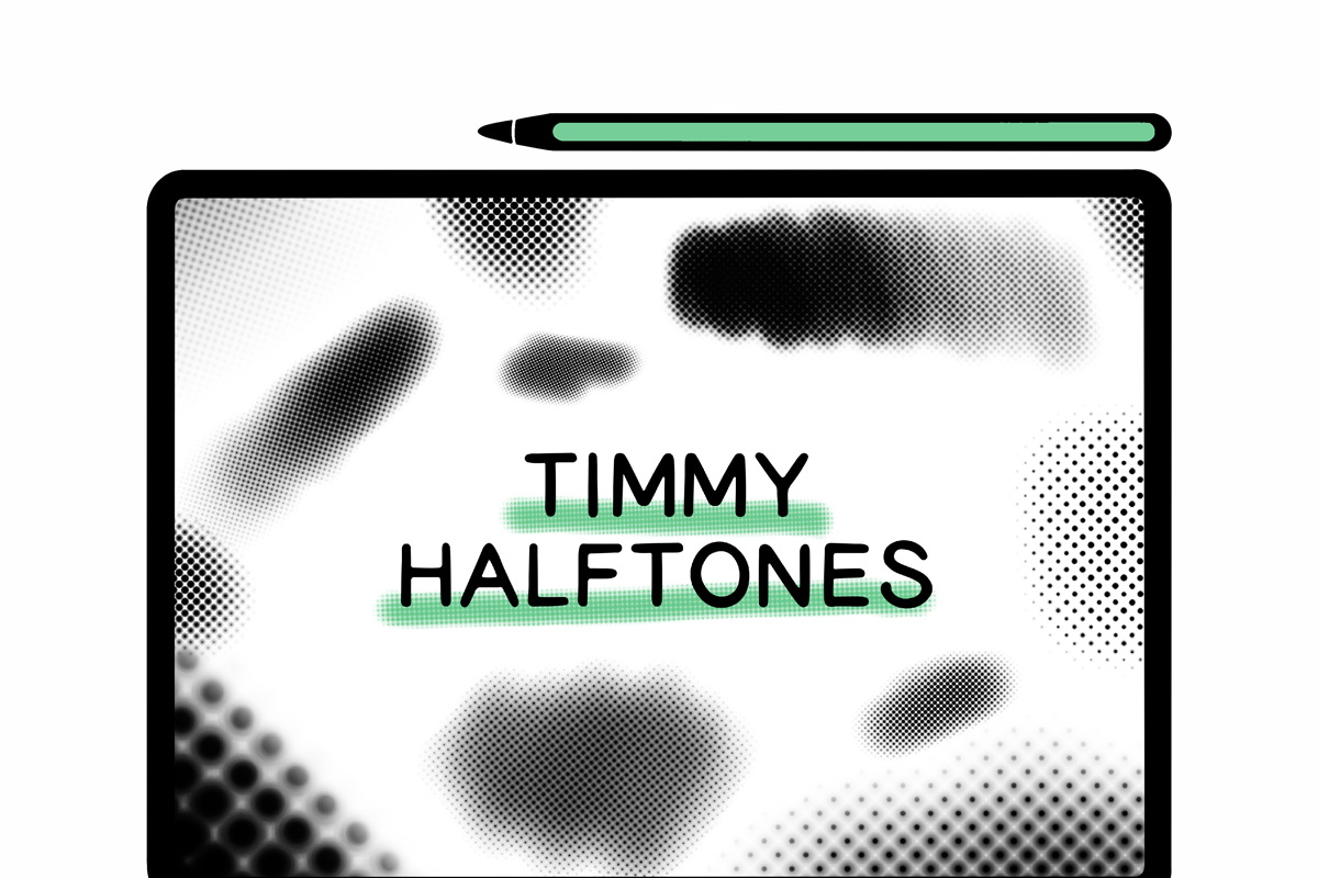 TIMMY HALFTONES - For Procreate, a Brush Add-On by VisualTimmy (Photo 4 of 4)