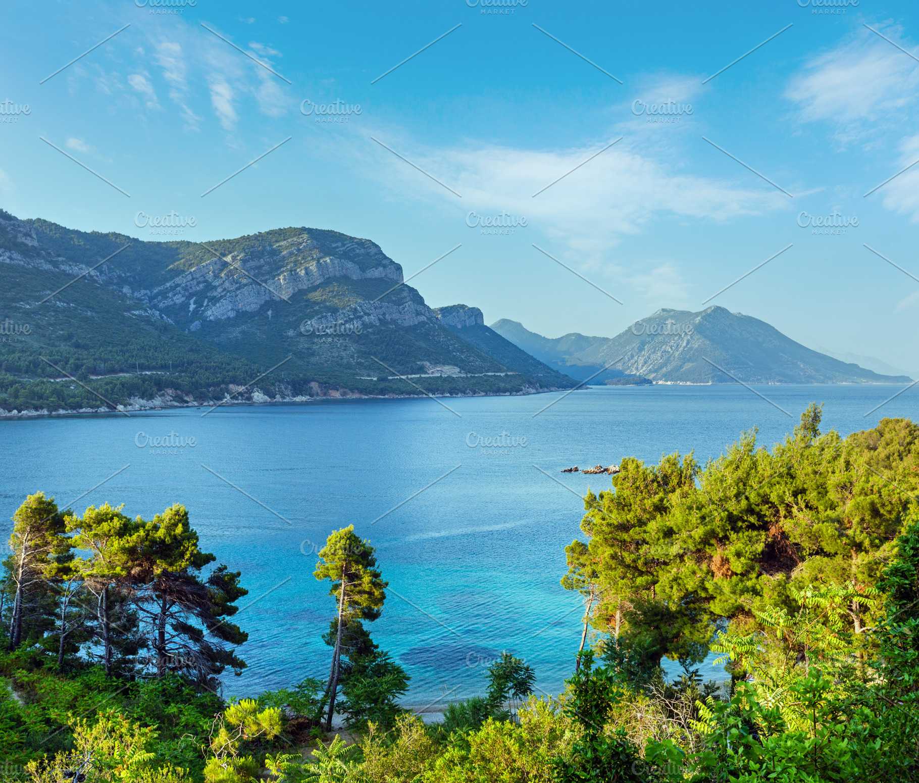 Summer  sea coastline view (Croatia), a Nature Photo by YuriyB