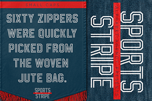 SPORTS STRIPE FONT