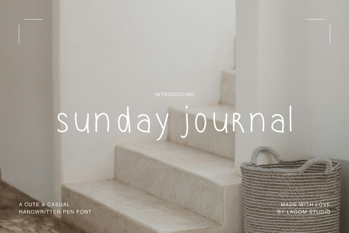 Sunday Journal · Handwriting Font, a Handwritten Font by Lagom Studio (Photo 1 of 8)