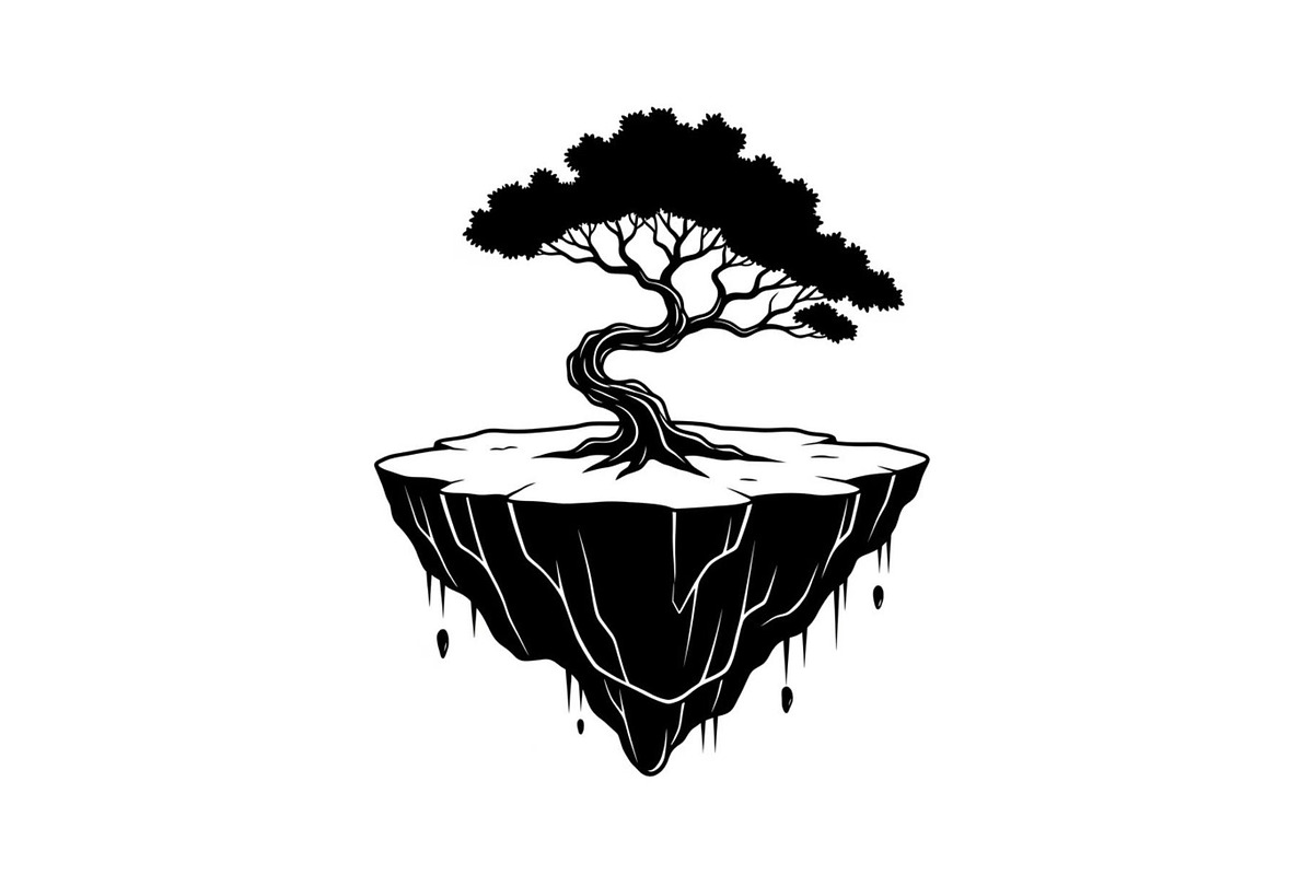 50 Floating Island Bonsai Vector Bun, an Illustration by Designs_River (Photo 17 of 51)
