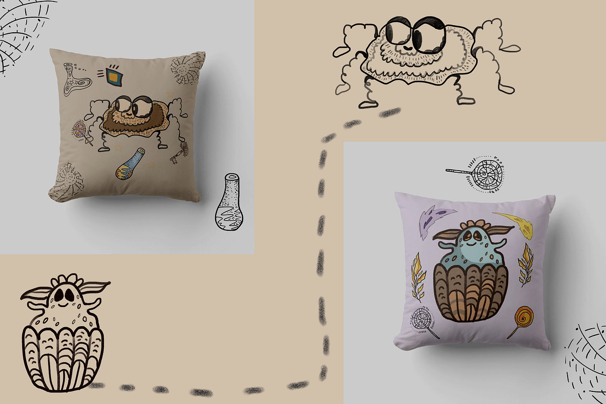 spooky cute ghost Halloween clipart, a Seasonal Illustration by FaliushViktoriaArtist (Photo 8 of 14)