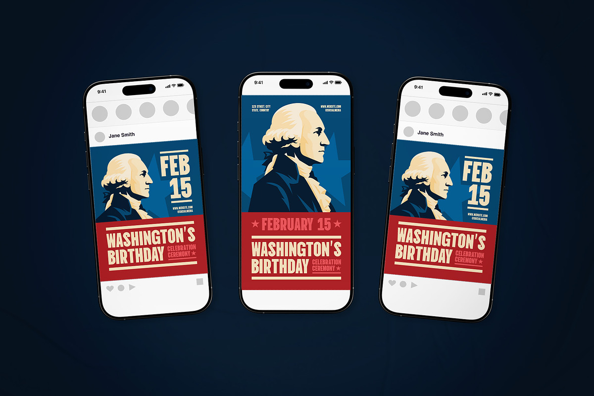 Washington's Celebration Flyer Set, a Flyer Template by The Good Store (Photo 1 of 2)