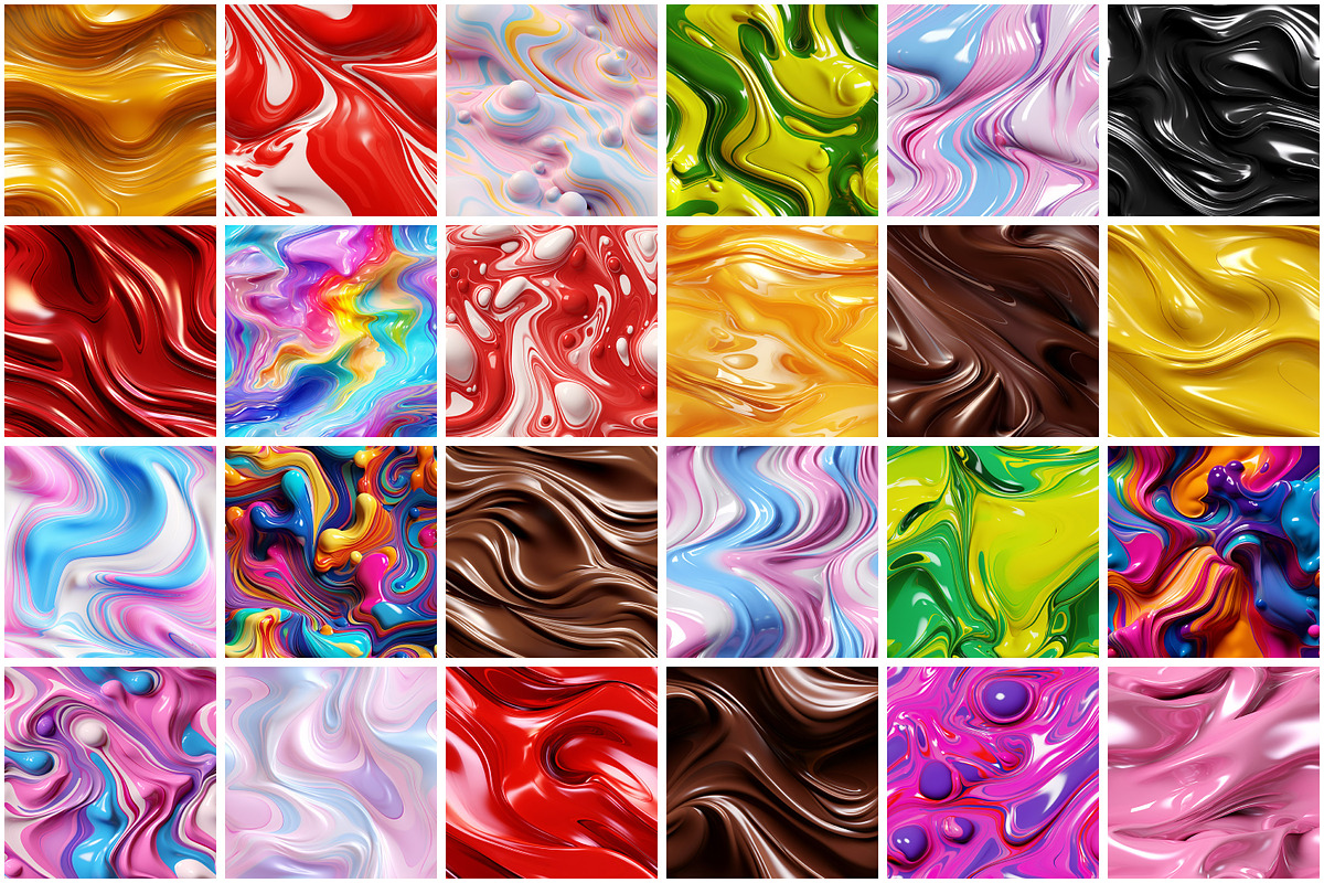 3D Liquid Seamless Pattern, a Pattern Graphic by Forhadx5 (Photo 4 of 21)