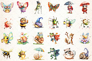 Quirky Whimsical Insects Animals PNG, an Illustration by DreamCafeArt (Thumbnail 3 of 6)