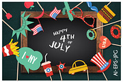 4th of July- Photo Booth Props, a Graphic by jenny lipets (Thumbnail 1 of 2)