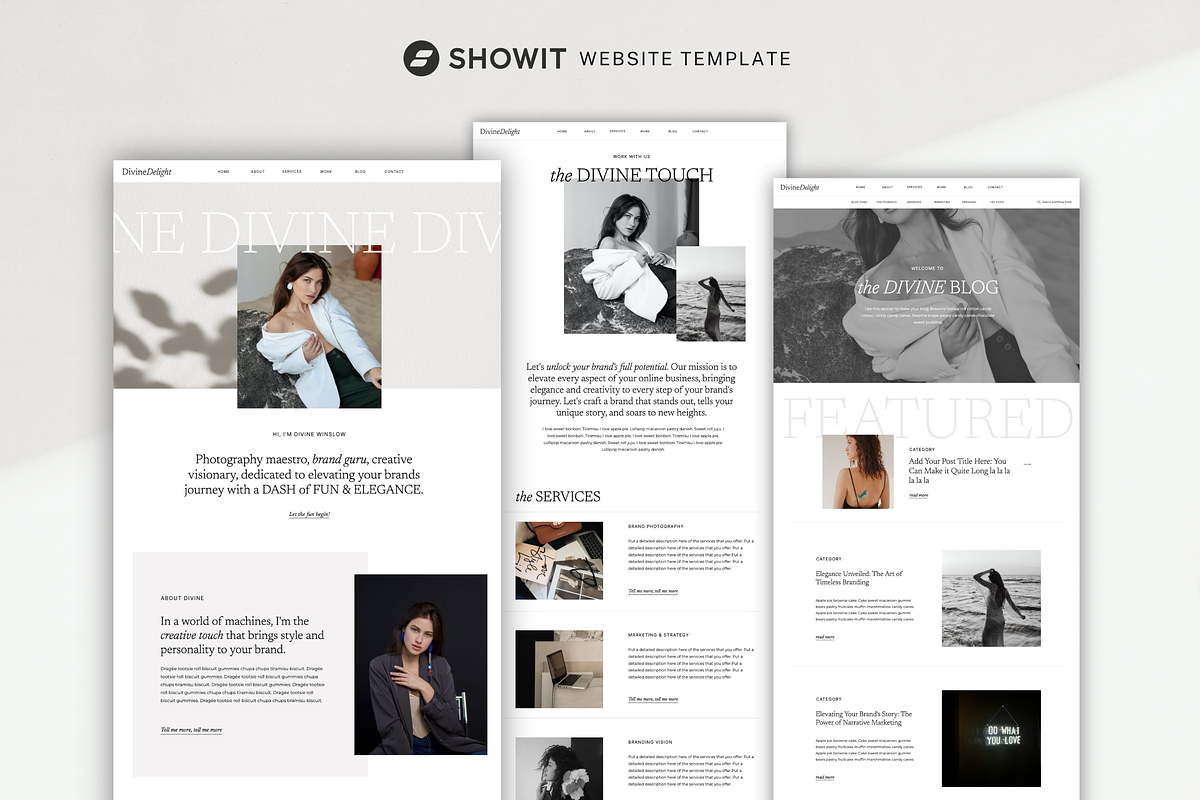 Editorial Showit Website Template, a Websites & App Template by pageparadise (Photo 1 of 6)