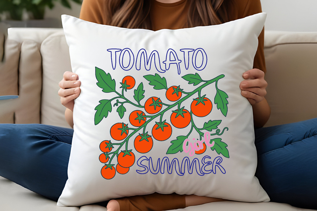 Tomato Girl Summer PNG, an Illustration by Canvas Craft (Photo 5 of 6)
