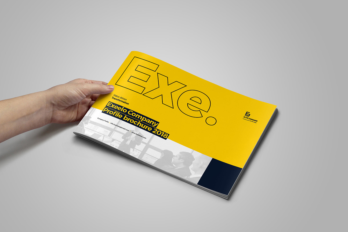 Horizontal Company Profile, a Brochure Template by Elite_Standard (Photo 15 of 15)