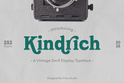Kindrich – Vintage Serif Font, a Sans Serif Font by Drizy (Thumbnail 1 of 10)