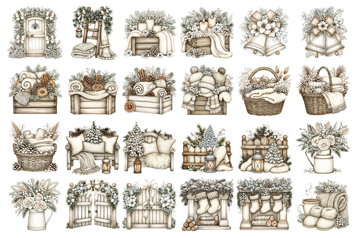 Cozy Winter Watercolor Clipart, a Seasonal Illustration by Nicolle's Colorful Art (Photo 2 of 8)