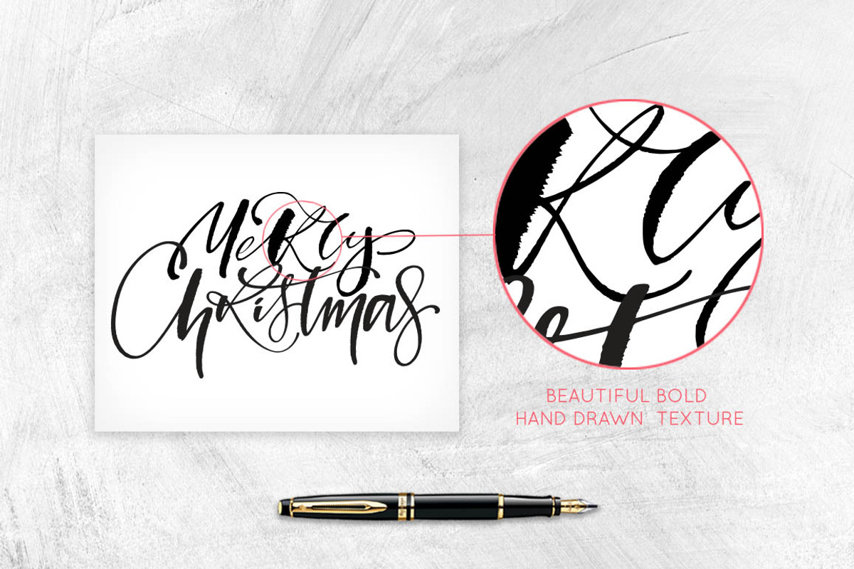 Chic Christmas Lettering & Clipart, a Decorative Illustration by PicByKate (Photo 6 of 9)