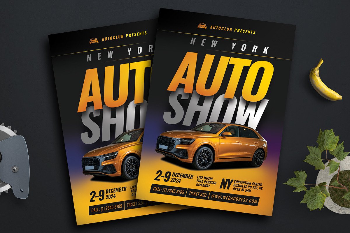 Auto Show Flyer Template, a Flyer Template by Boostock