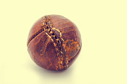Very old leather baseball