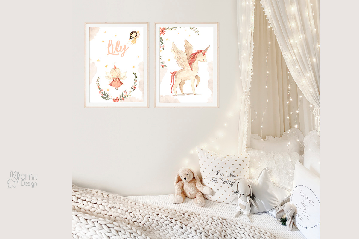 LITTLE FAIRIES Watercolor collection, an Animal Illustration by OlliArtDesign (Photo 10 of 11)