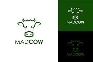 Mad Cow Logo, a Branding & Logo Template by zaqilogo
