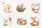 Watercolor Garden Fairies Floral, an Illustration by CreationArt (Thumbnail 6 of 9)