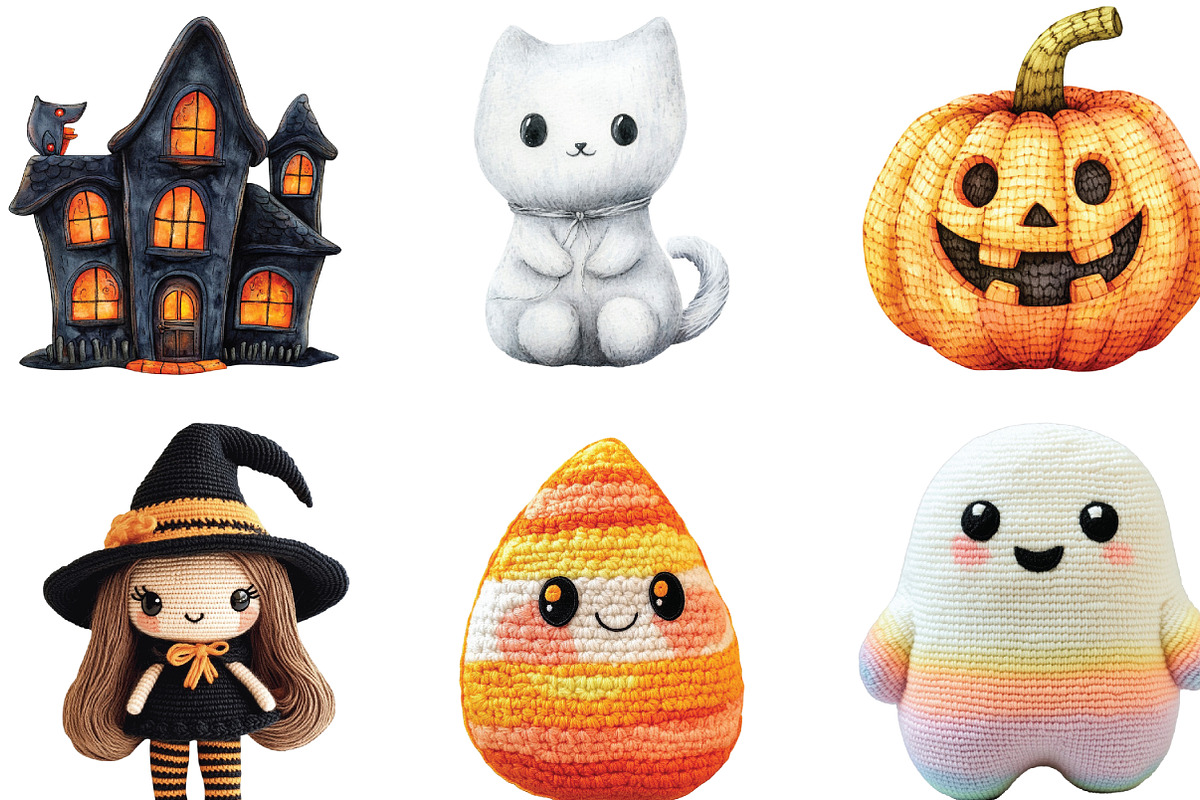 Crochet Cuties Halloween Plush Clipa, an Illustration by CraftArtStudio (Photo 3 of 6)