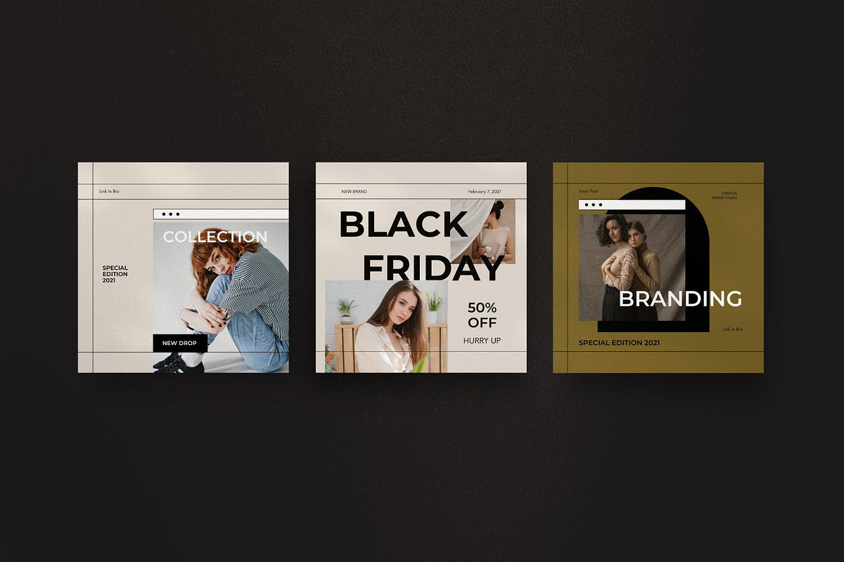 Lanya PS+Canva Instagram Templates, a Social Media Template by Dirtytemp Studio (Photo 6 of 13)