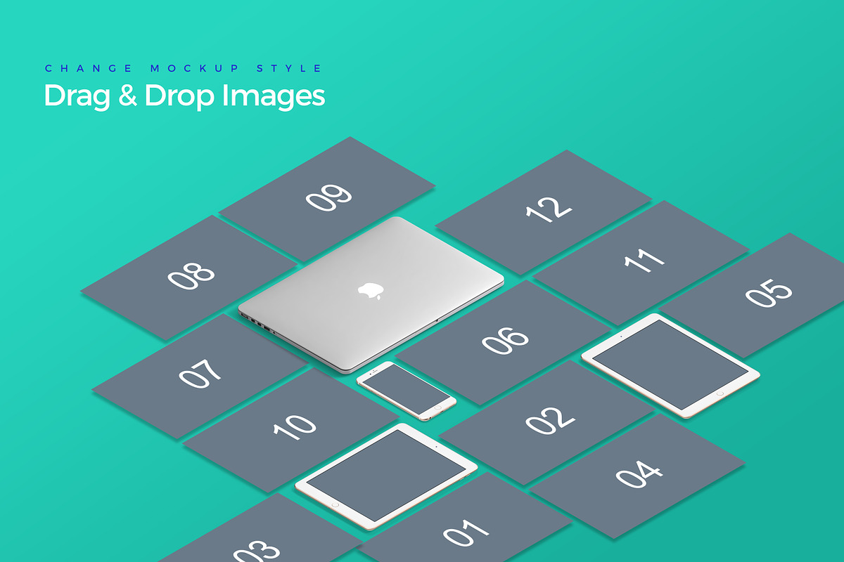 Isometric Website Mockup, a Device Mockup by KL-Webmedia (Photo 3 of 5)