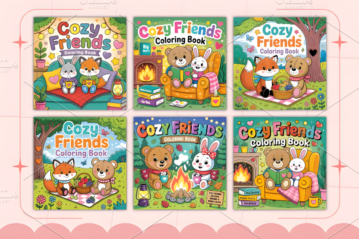 Cozy Friends Coloring Pages, an Animal Illustration by Coco Bloom (Photo 4 of 5)