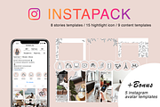 INSTAPACK all instagram templates, a Social Media Template by Kristina Dubnovitskaya (Thumbnail 1 of 12)