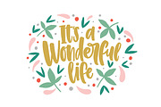 Wonderful life lettering, a Decorative Illustration by Good Studio (Thumbnail 2 of 4)