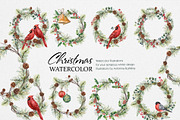 Christmas watercolor clipart, a Seasonal Illustration by RushkinaAntonina (Thumbnail 6 of 7)