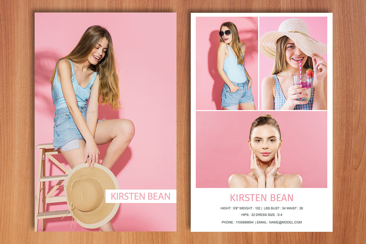 Modeling Comp Card V15, a Card Template by Madhabi Studio