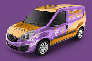 Photorealistic PSD Cargo Car Mock-up