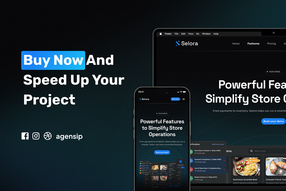 Selora - SAAS & Startup Landing Page, an UI Kit Template by Agensip Design Agency (Photo 10 of 10)