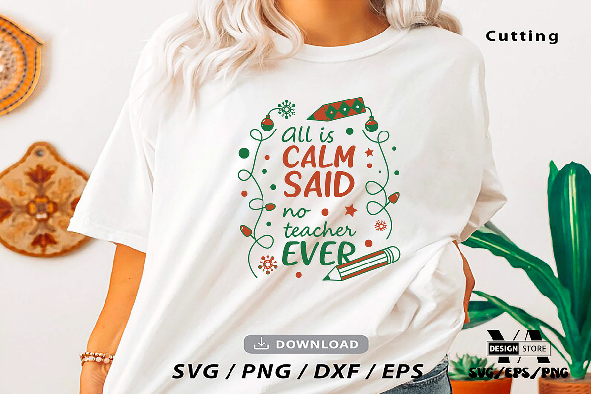 Christmas Teacher SVG PNG Bundle, an Object Illustration by Ya_ Design Store (Photo 10 of 13)