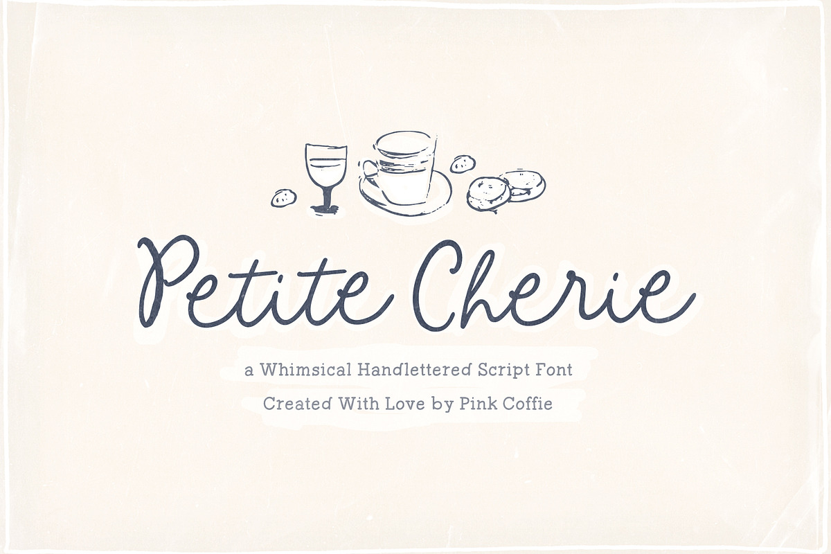 Petite Cherie Handwritten Script, a Handwritten Font by Pink Coffie (Photo 1 of 13)