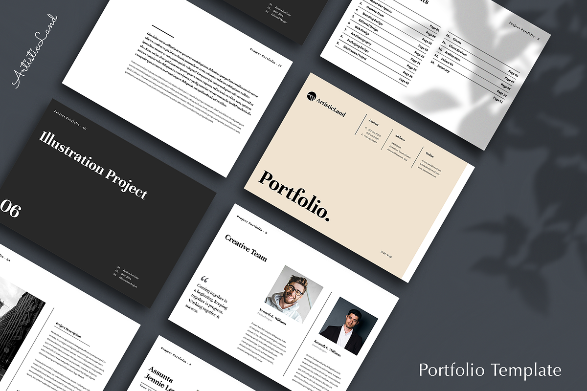 Minimal / Portfolio | Canva, PPTX, a Brochure Template by ArtisticLand (Photo 2 of 18)