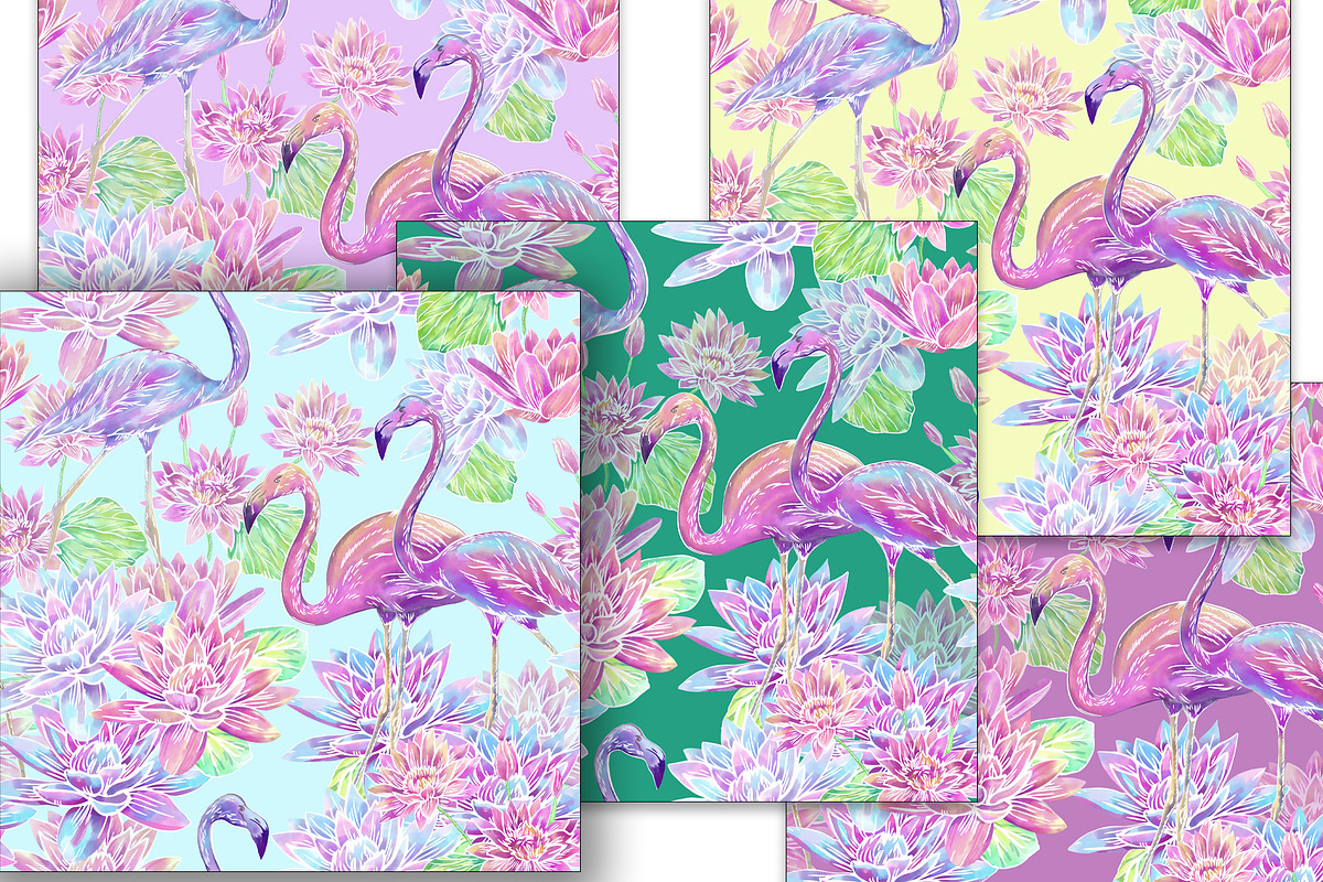 Flamingo Seamless pattern, a Pattern Graphic by Alena Lazareva (Photo 2 of 10)