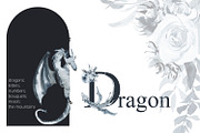 Twilight dragon, an Illustration by Love Watercolor Store (Thumbnail 1 of 10)