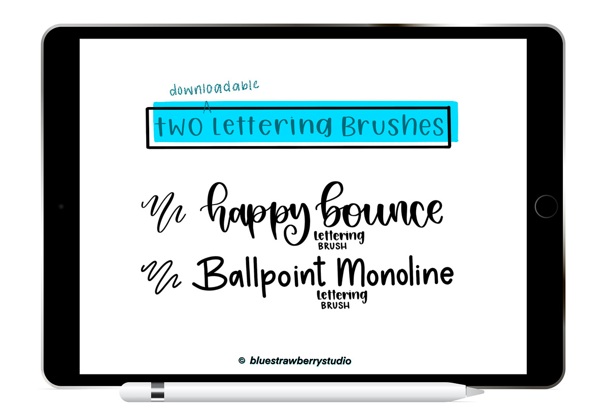 Procreate Lettering Beginners Kit, a Brush Add-On by Blue Strawberry Studio (Photo 2 of 7)