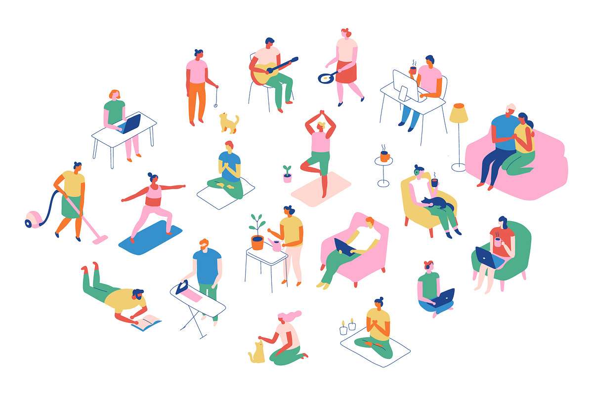 Flat vector people lifestyle bundle, a Person Illustration by Vector_Art (Photo 4 of 27)