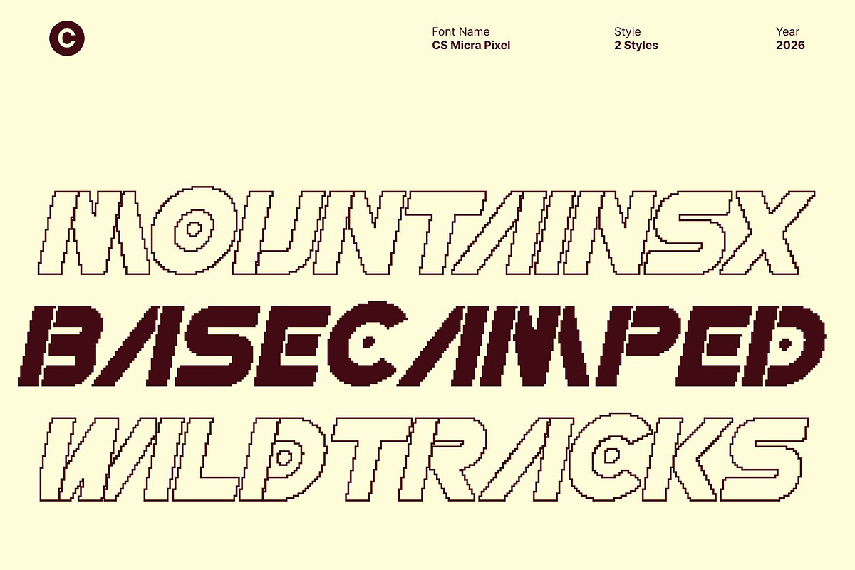 CS Micra Pixel, a Sans Serif Font by Craft Supply Co. (Photo 7 of 8)