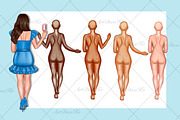 Best friends clipart, Soul sisters, a Person Illustration by DekoArt (Thumbnail 3 of 9)