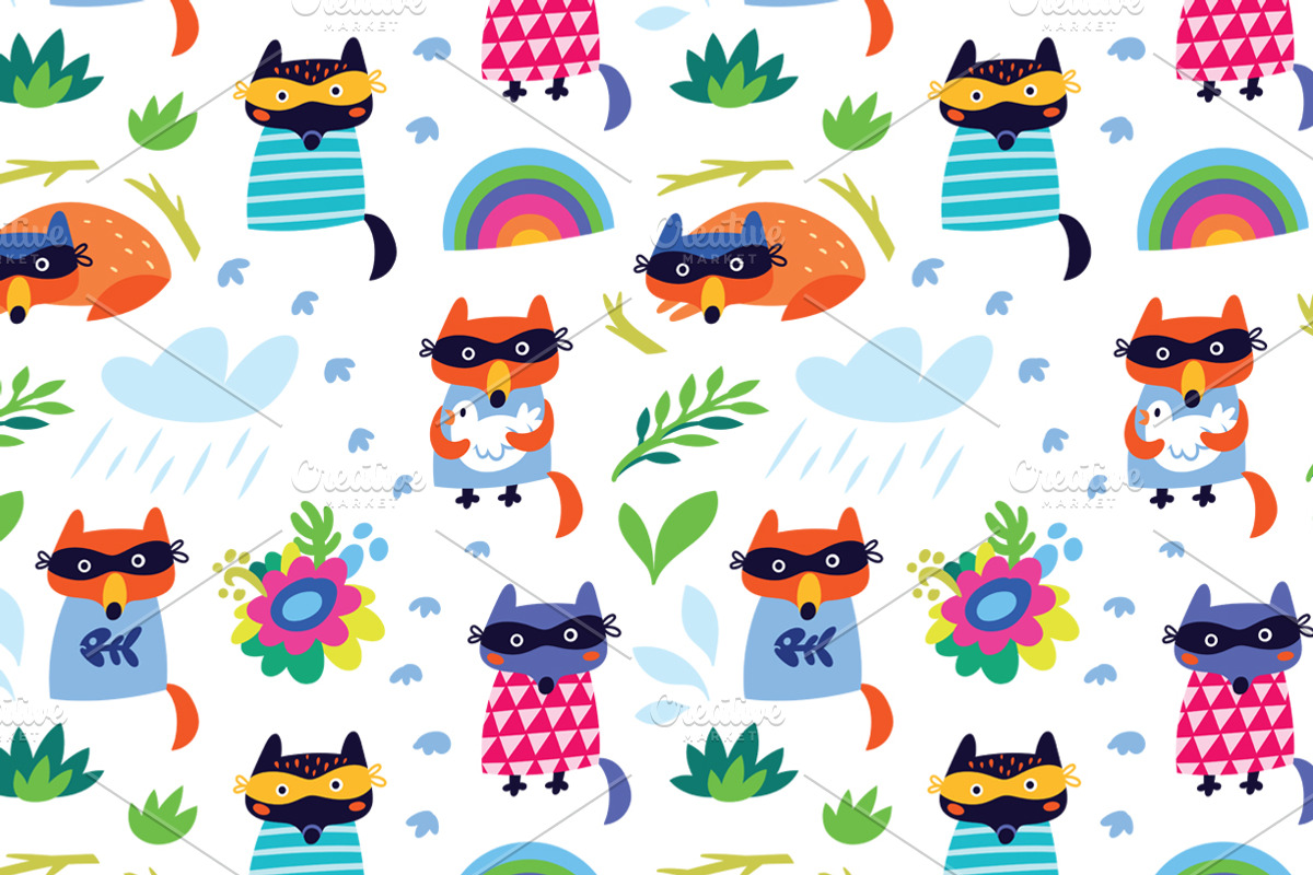 20 Colorful Seamless Patterns, a Pattern Graphic by PenguinHouse (Photo 5 of 13)
