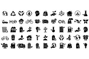 Eco and Environment Icon Set, an Object Illustration by Gentle Studio