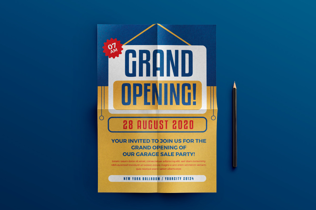 Grand Opening Invitation Flyer, a Flyer Template by Tokosatsu (Photo 1 of 4)