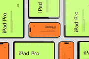 iPad Pro & iPhone Pro Mockup, a Wearable Device Mockup by Pikachudesign (Thumbnail 4 of 4)
